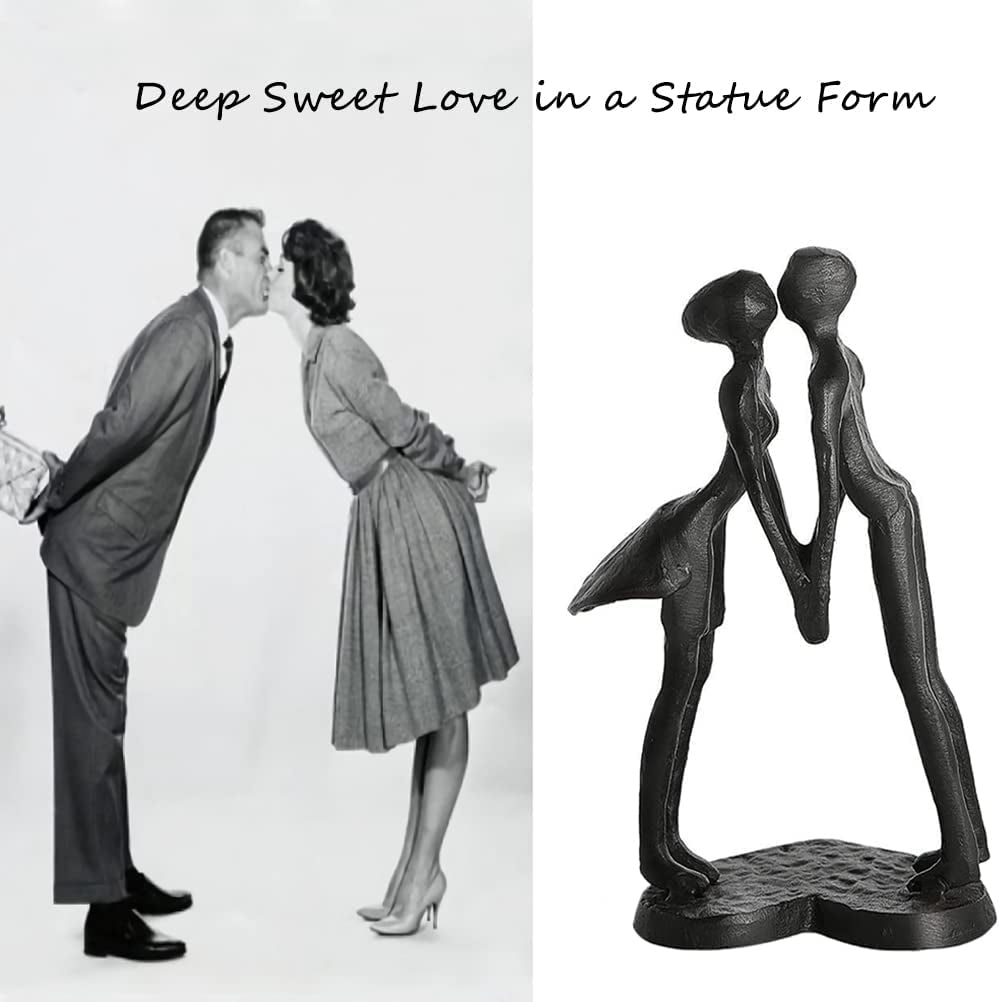 Couple Gifts Iron Sculpture, Timeless Anniversary Romantic Gift for Her Him Wife Husband Girlfriend Boyfriend Valentines Birthday, 6 Inch
