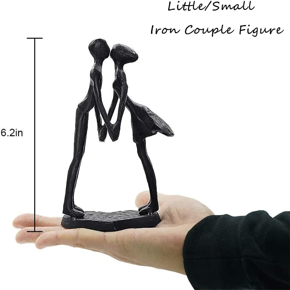 Couple Gifts Iron Sculpture, Timeless Anniversary Romantic Gift for Her Him Wife Husband Girlfriend Boyfriend Valentines Birthday, 6 Inch