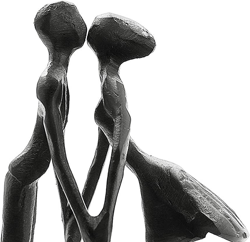 Couple Gifts Iron Sculpture, Timeless Anniversary Romantic Gift for Her Him Wife Husband Girlfriend Boyfriend Valentines Birthday, 6 Inch