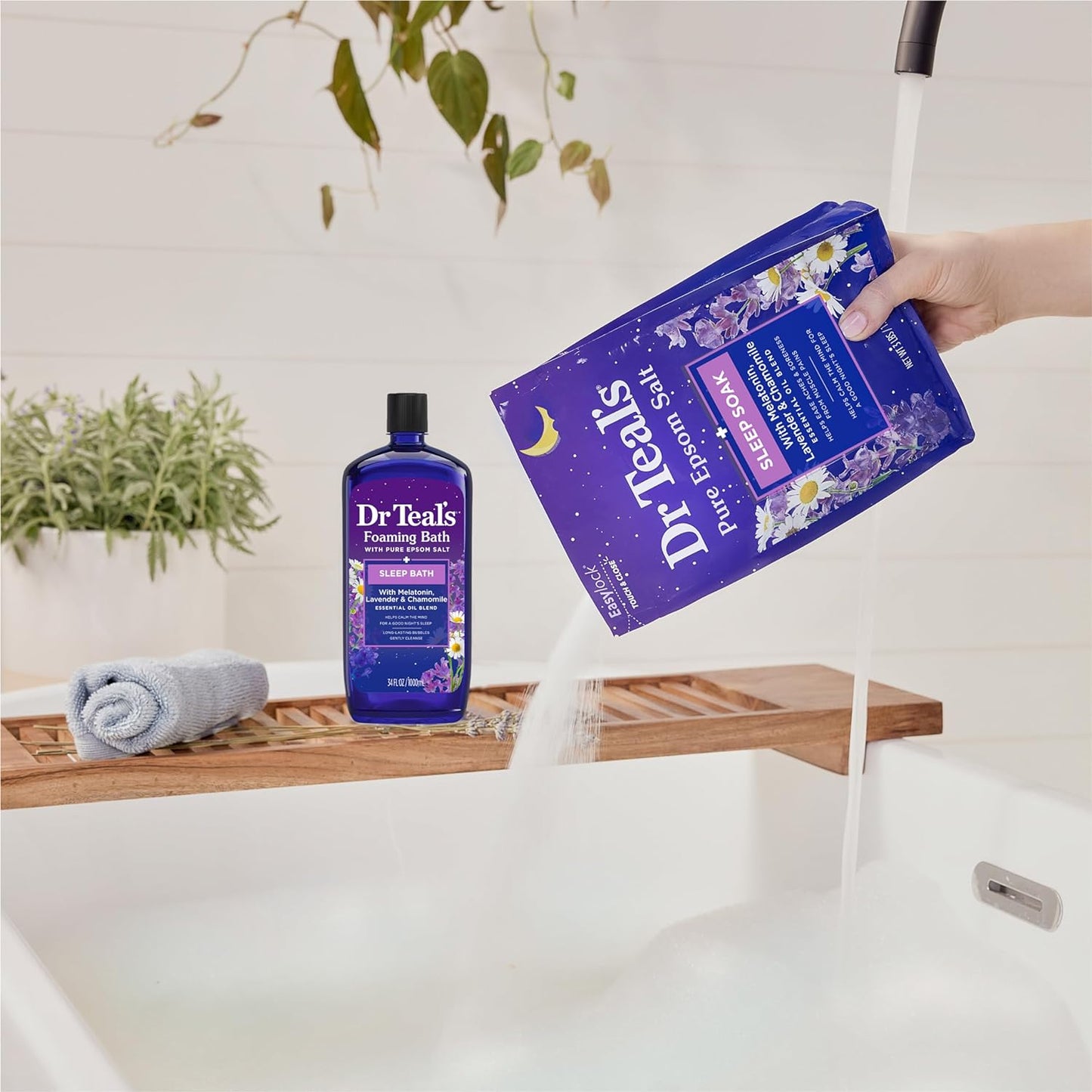 Sleep Soak with Pure Epsom Salt, Melatonin & Essential Oil Blend, 3 Lb (Pack of 4)