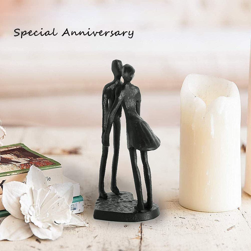 Couple Gifts Iron Sculpture, Timeless Anniversary Romantic Gift for Her Him Wife Husband Girlfriend Boyfriend Valentines Birthday, 6 Inch