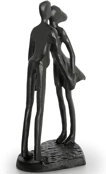 Couple Gifts Iron Sculpture, Timeless Anniversary Romantic Gift for Her Him Wife Husband Girlfriend Boyfriend Valentines Birthday, 6 Inch