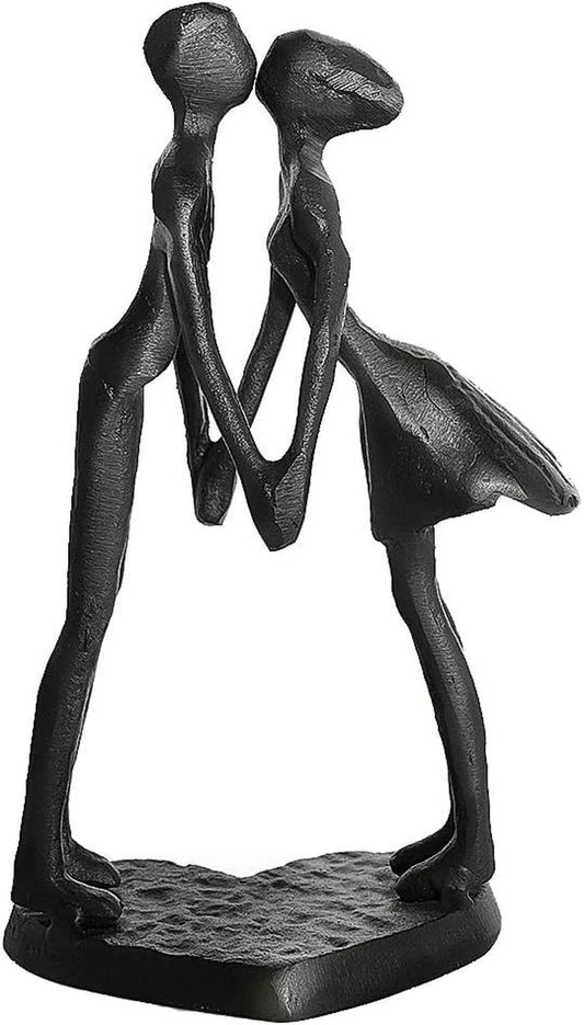 Couple Gifts Iron Sculpture, Timeless Anniversary Romantic Gift for Her Him Wife Husband Girlfriend Boyfriend Valentines Birthday, 6 Inch