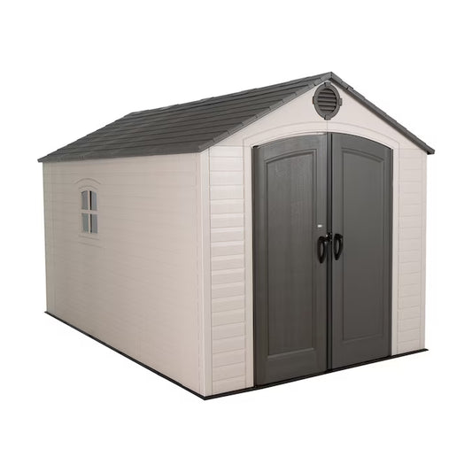 8-Ft X 12-Ft Brown Gable Resin Storage Shed (Floor Included)