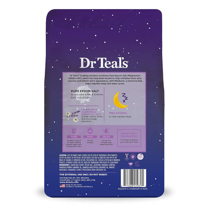 Sleep Soak with Pure Epsom Salt, Melatonin & Essential Oil Blend, 3 Lb (Pack of 4)