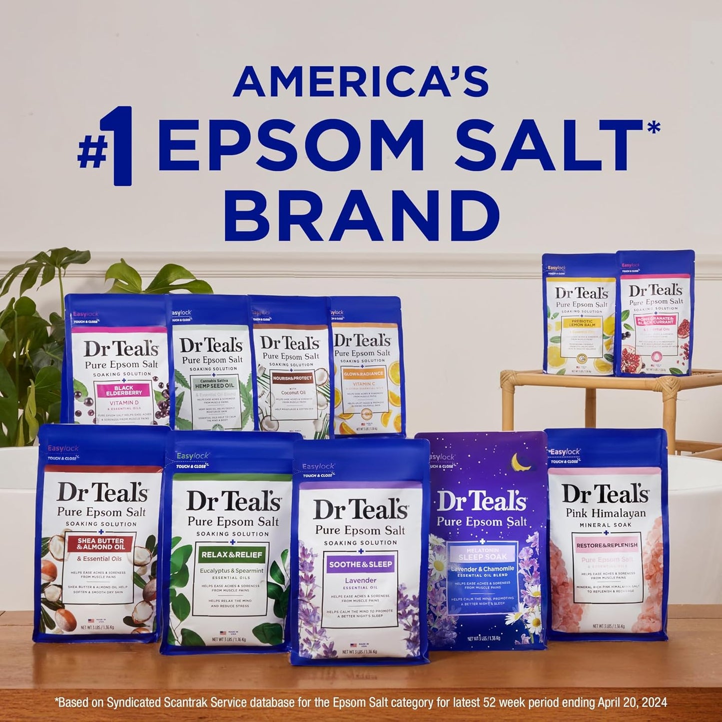 Sleep Soak with Pure Epsom Salt, Melatonin & Essential Oil Blend, 3 Lb (Pack of 4)